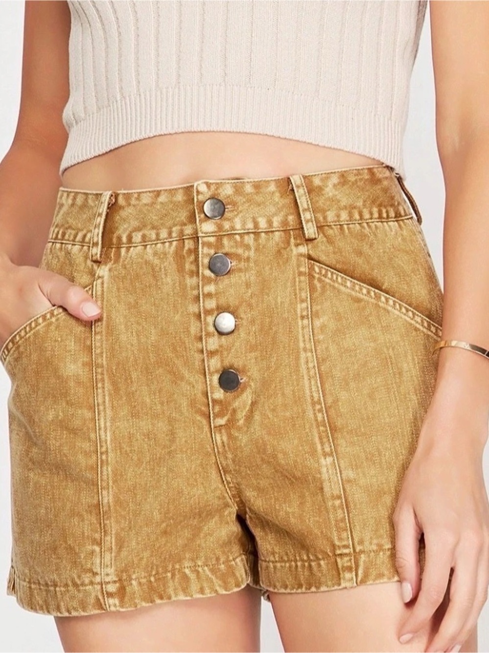 High Waist Shorts in Brown NWT